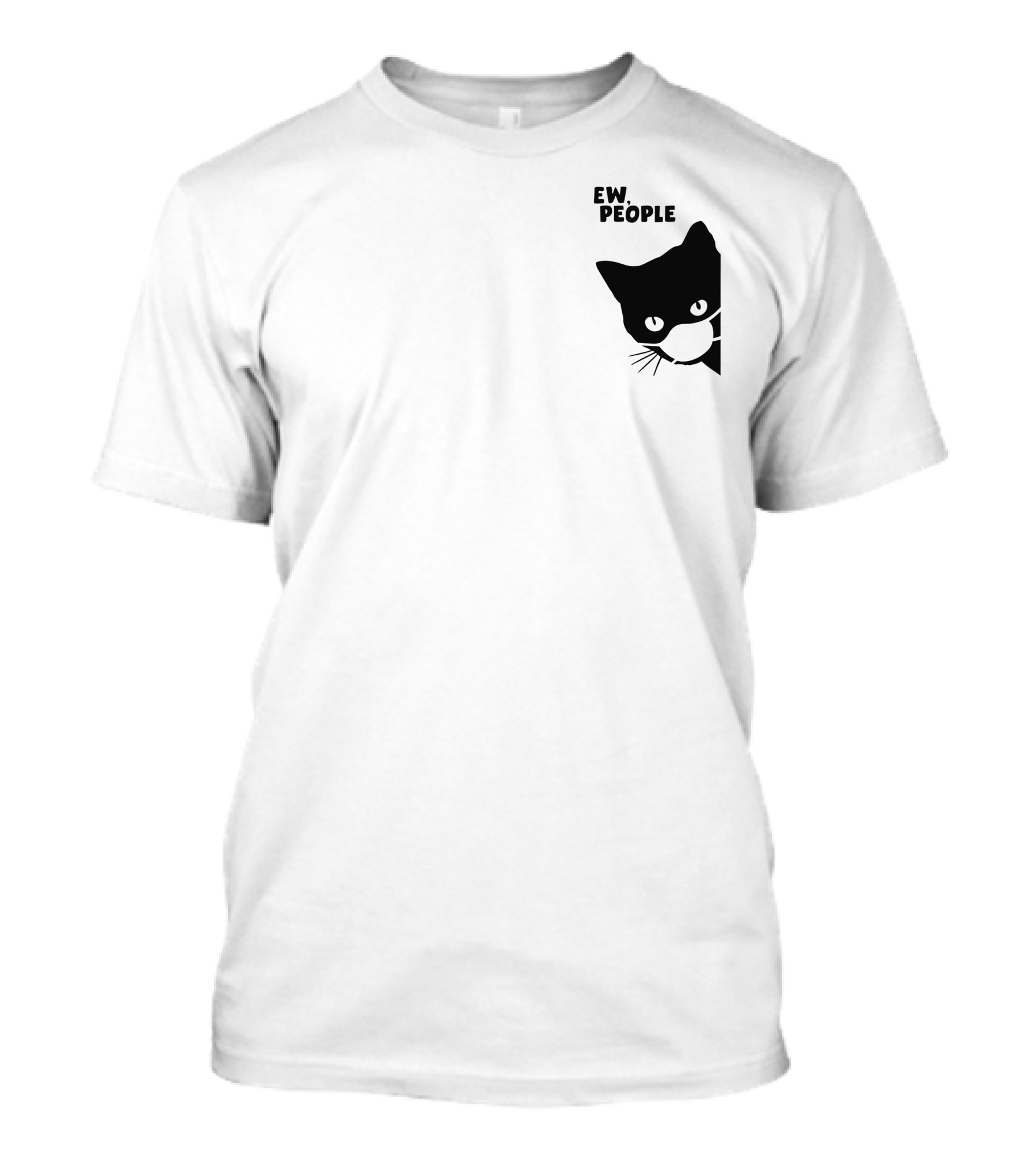 Ew People Black Cat Masked Silhouette Qwertee T-Shirt