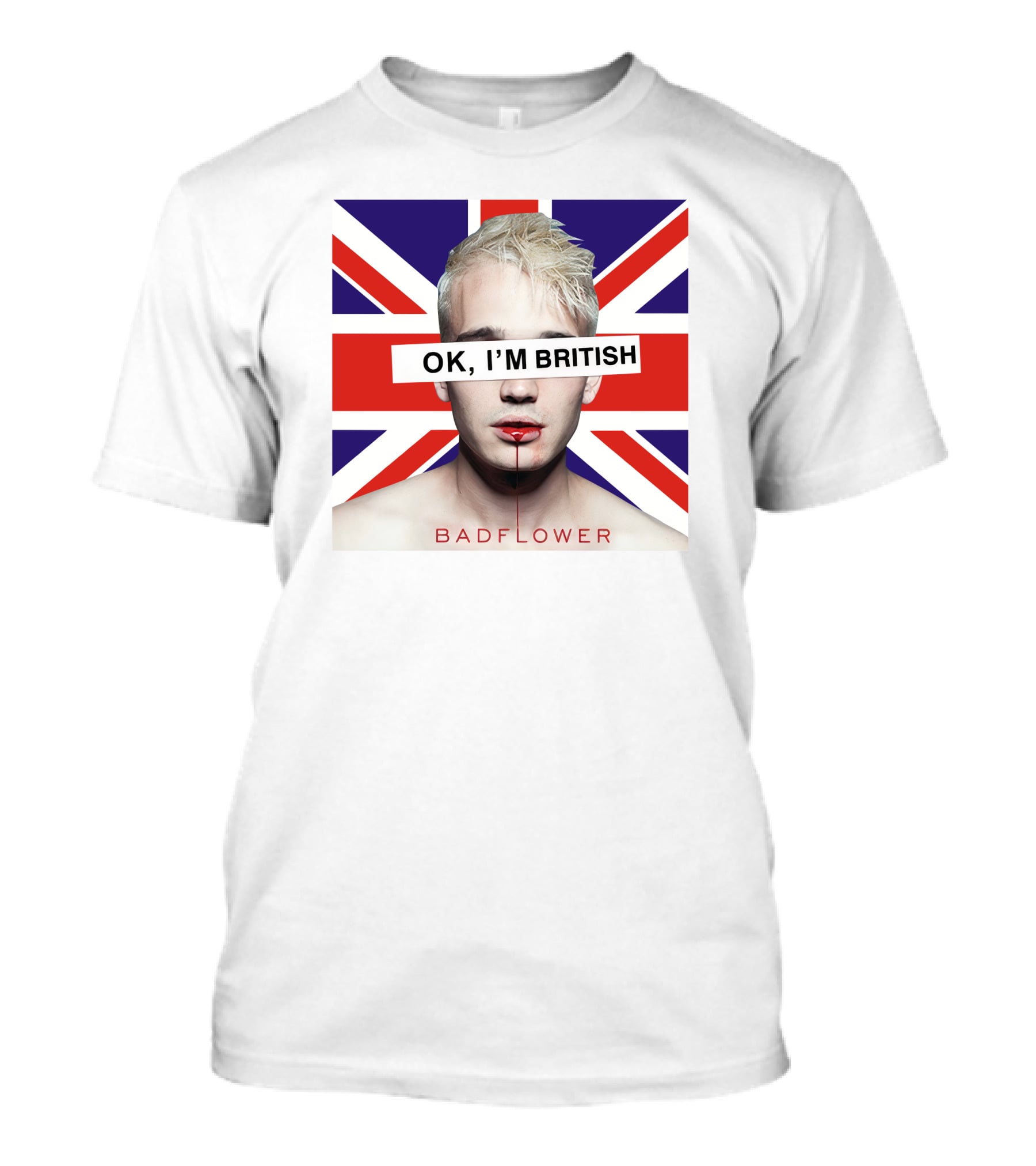OK I'm British Badflower Union Jack T-Shirt
