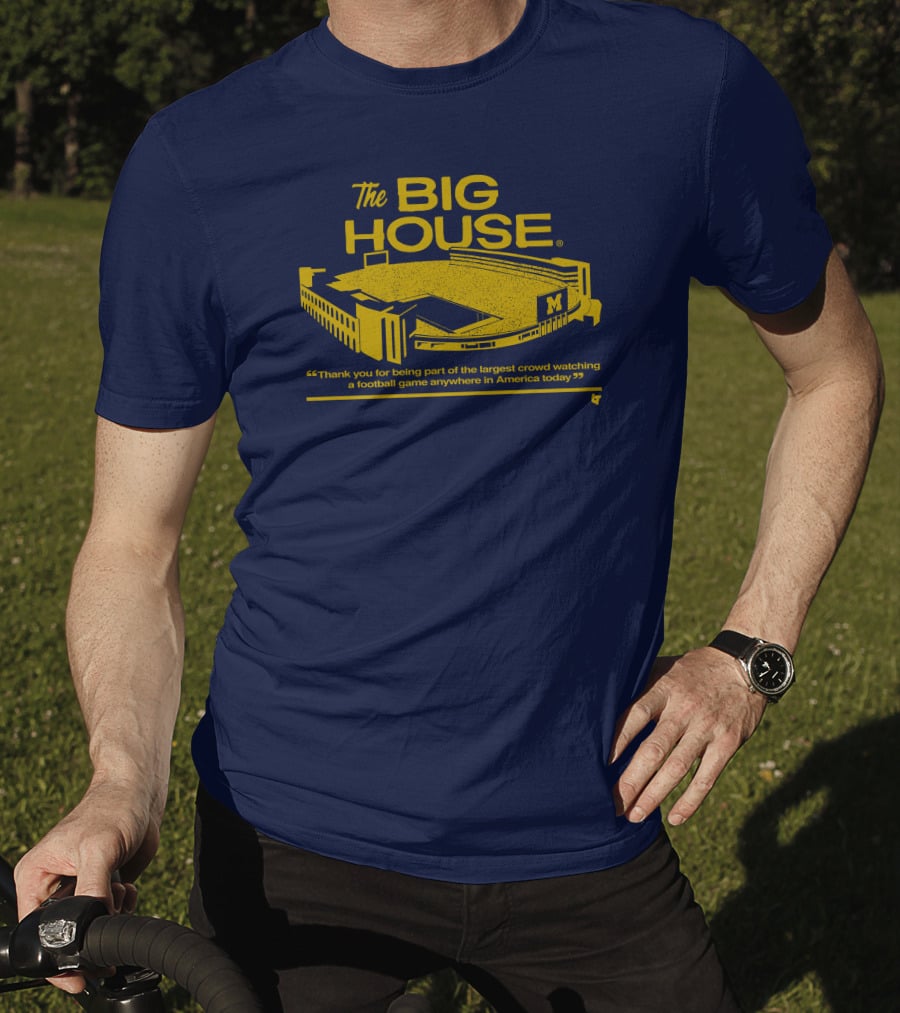 The Big House Stadium M Football Game Largest Crowd America T-Shirt