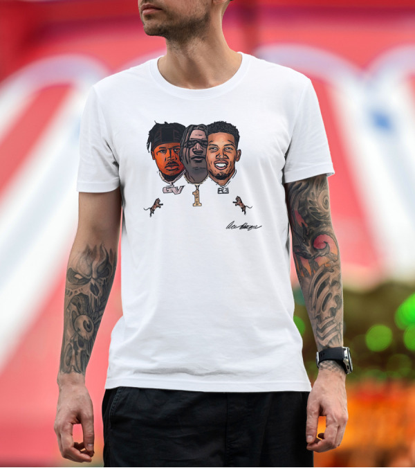 Premium T-Shirt: Ja'Marr Chase GV Tiger Trio Football T-Shirt Ja'Marr Chase GV Tiger Trio Football T-Shirt