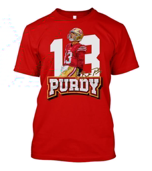 13 Purdy Brock Poly Football Player Red Jersey T-Shirt