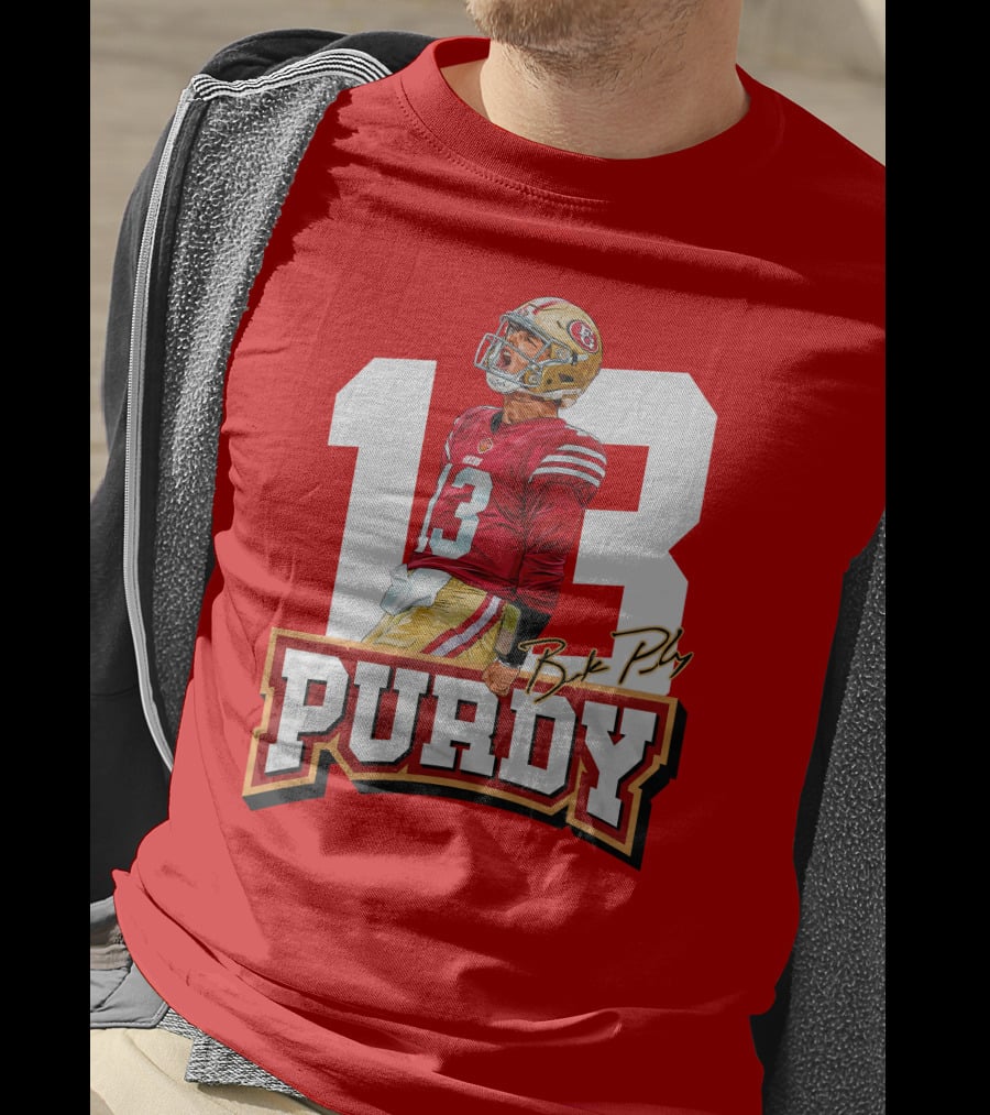 13 Purdy Brock Poly Football Player Red Jersey T-Shirt