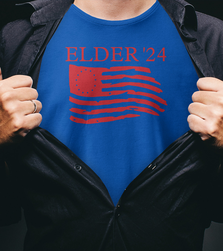 Elder 24 We're Got A Country To Save Larry Elder American Flag T-Shirt