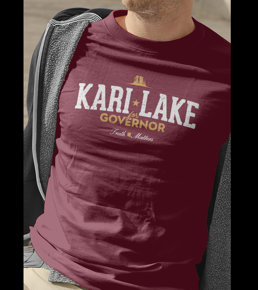 Kari Lake For Governor Gold Star Monument T-Shirt