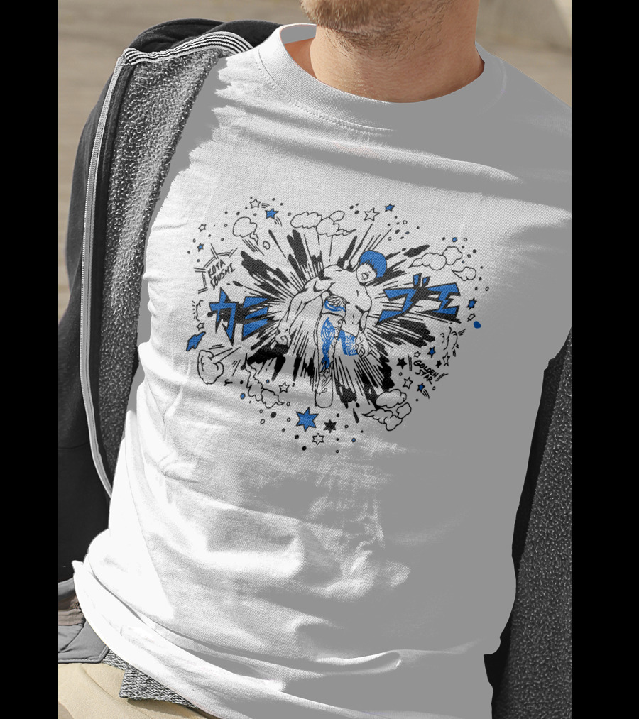 Kenny Omega Kota Ibushi JJ Williams Splat Supernova Burst Blue Stars Clouds T-Shirt
