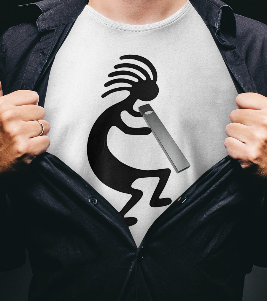 Kokopelli Vaping Man With Modern Device T-Shirt