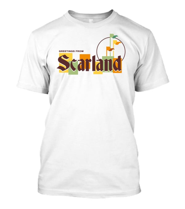 Greetings From Scarland Vintage Flags And Circles T-Shirt