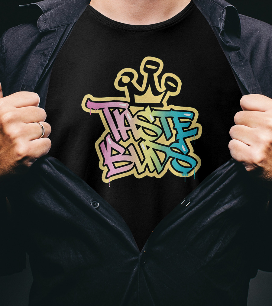 Taste Buds Graffiti Crown Colors T-Shirt