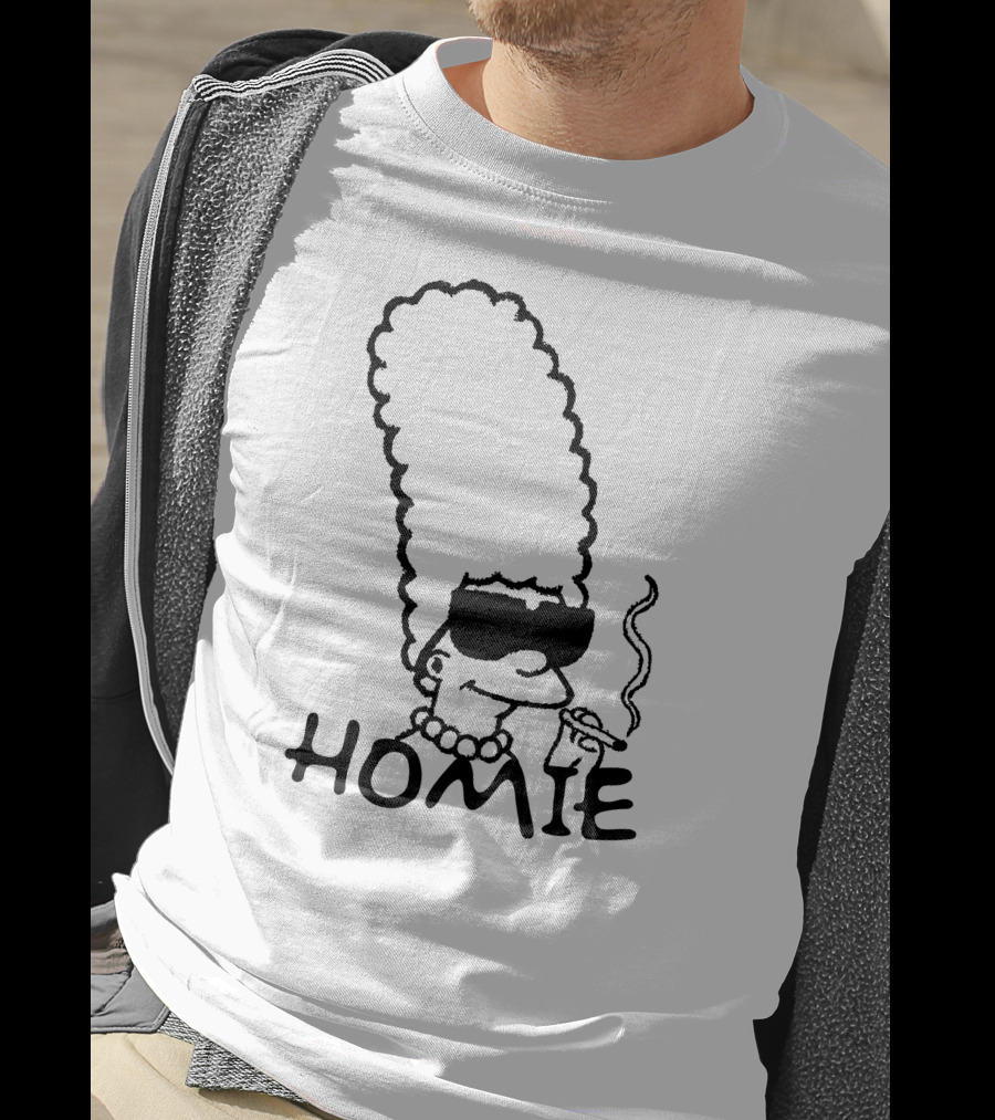 Marge Simpson Homie Smoking T-Shirt