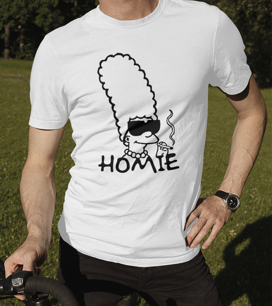 Marge Simpson Homie Smoking T-Shirt
