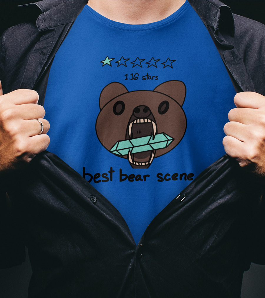 1.16 Stars Best Bear Scene Crystal Bonfire Merch T-Shirt