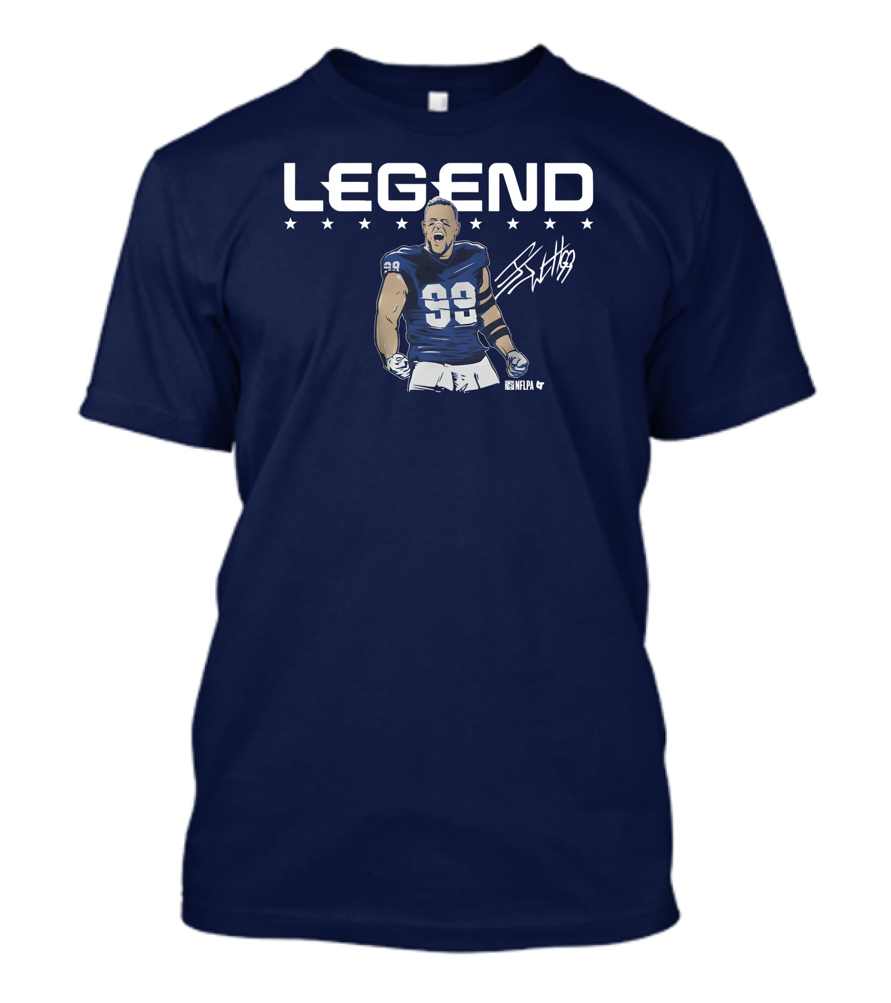 Breakingt Merch J.J. Watt Legend Number 99 Victory Pose T-Shirt