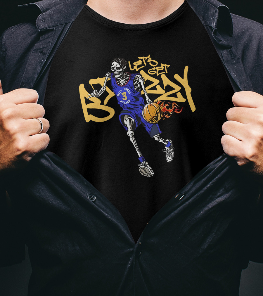 Bizzy Bones Merch Let's Get Bizzy Skeleton Basketball Mike Singer Brendan Vogt T-Shirt