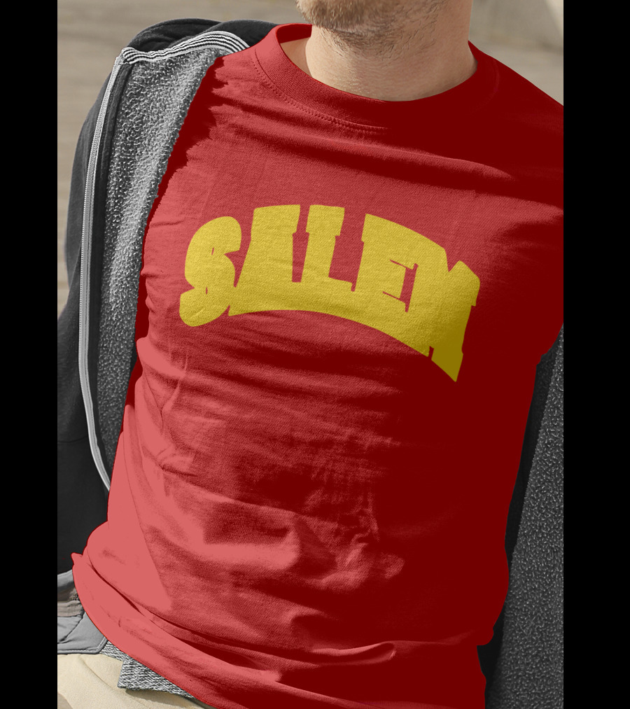 Salem Bold Yellow Arch On Red T-Shirt
