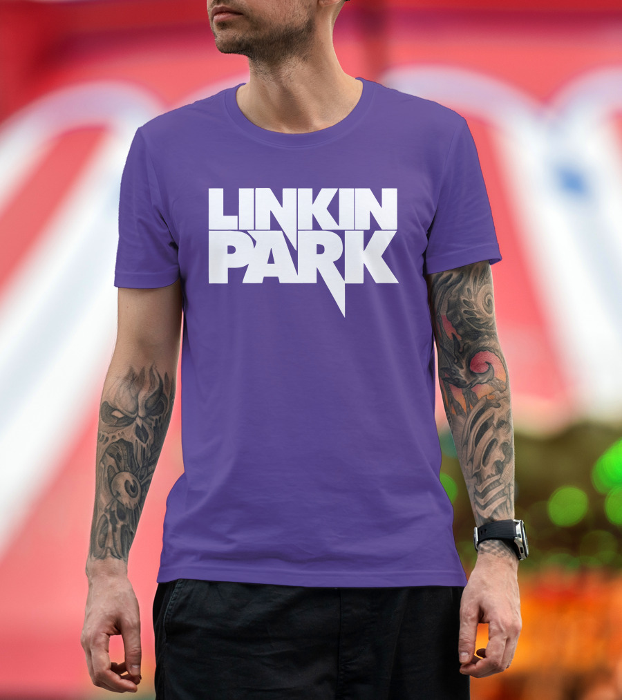 Linkin Park Logo Purple Background T-Shirt