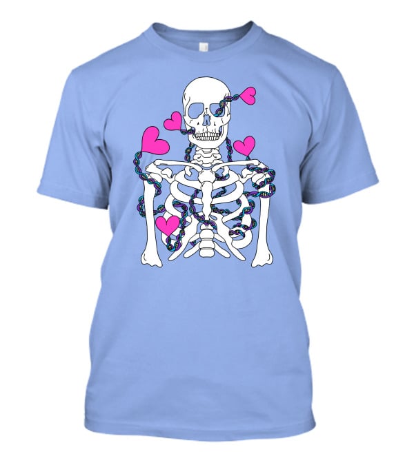 Lany Merch Tie Dye DNA Skeleton Hearts T-Shirt