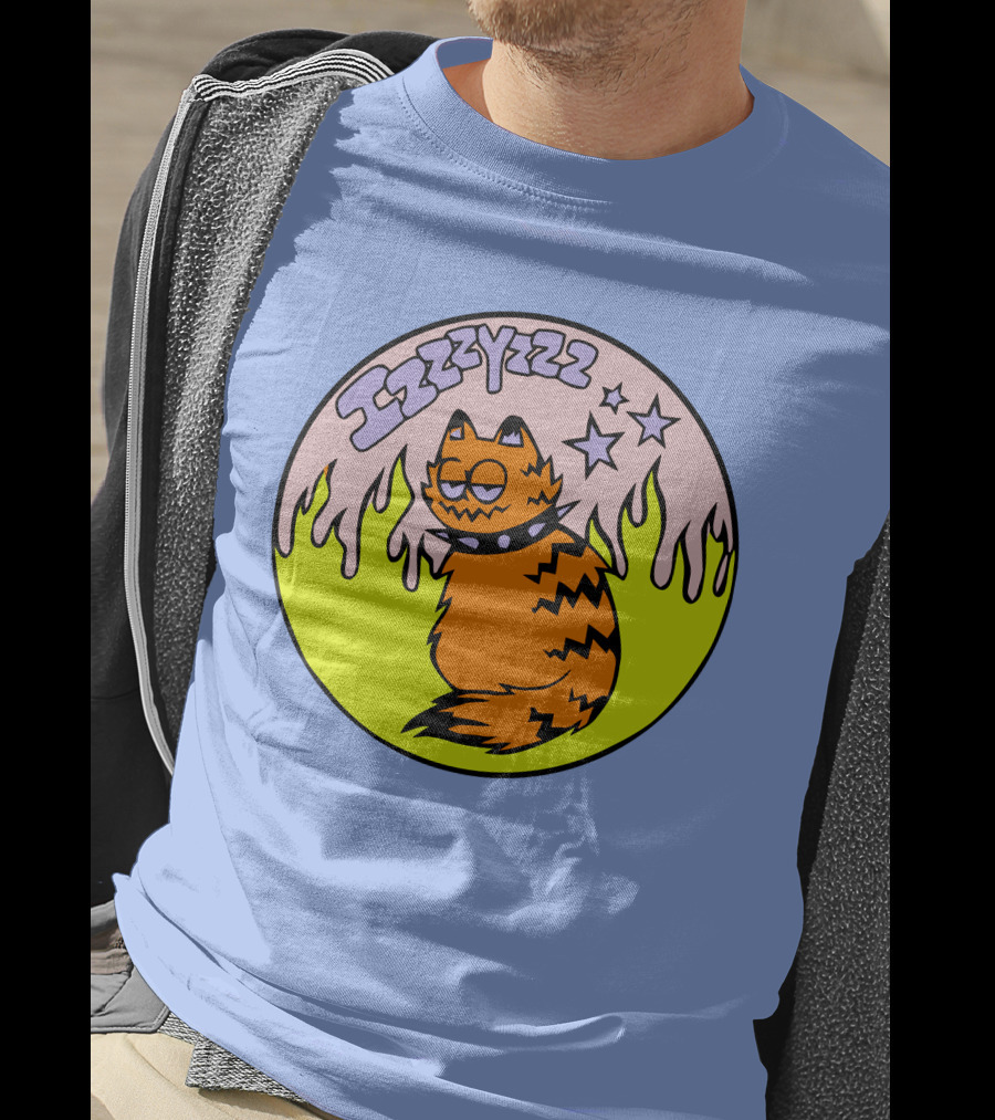 Izzzyzzz Crowdmade Merch Garfield Flame Stars T-Shirt
