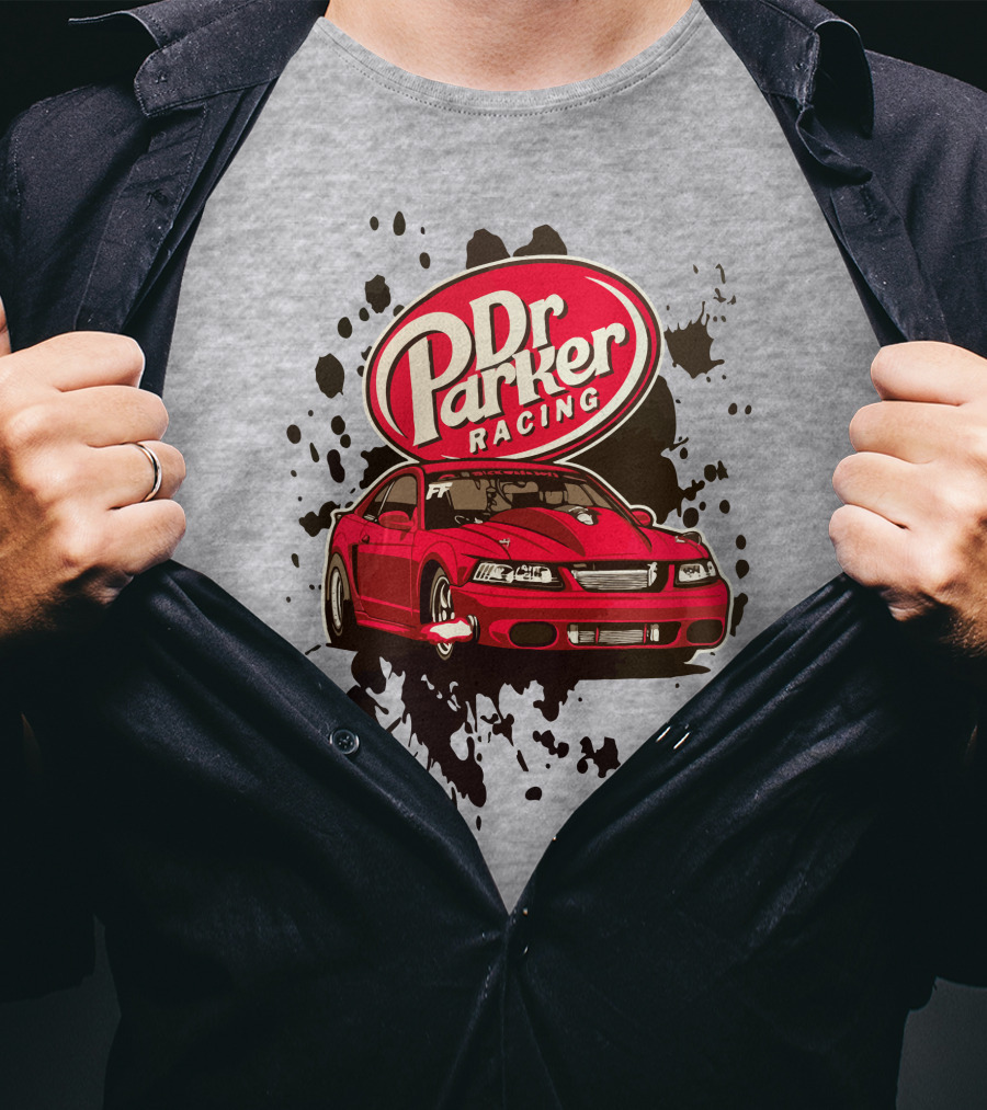 Dr Parker Racing Cleetus McFarland Merch Red Car T-Shirt