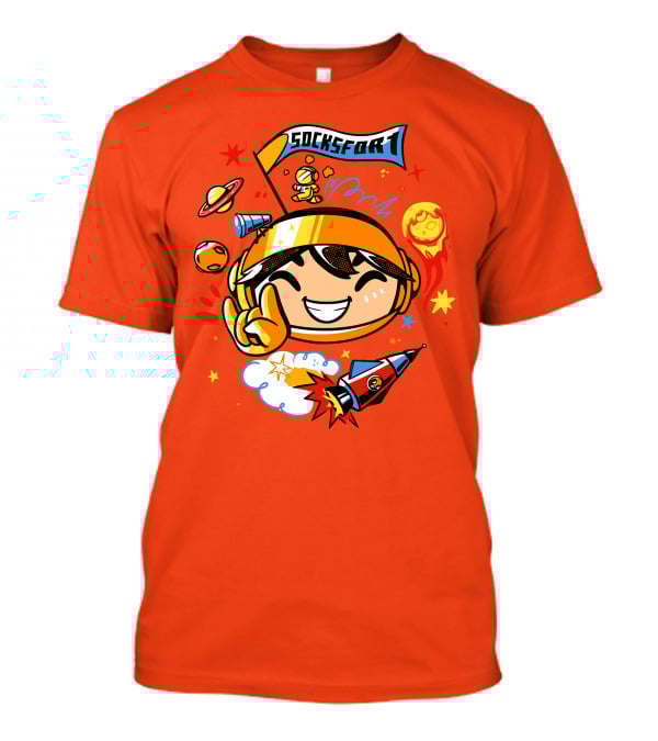 Socksfor1 Chibi Astronaut Space Adventure Merch T-Shirt