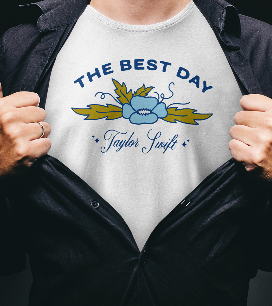 The Best Day Taylor Swift Blue Flower T-Shirt