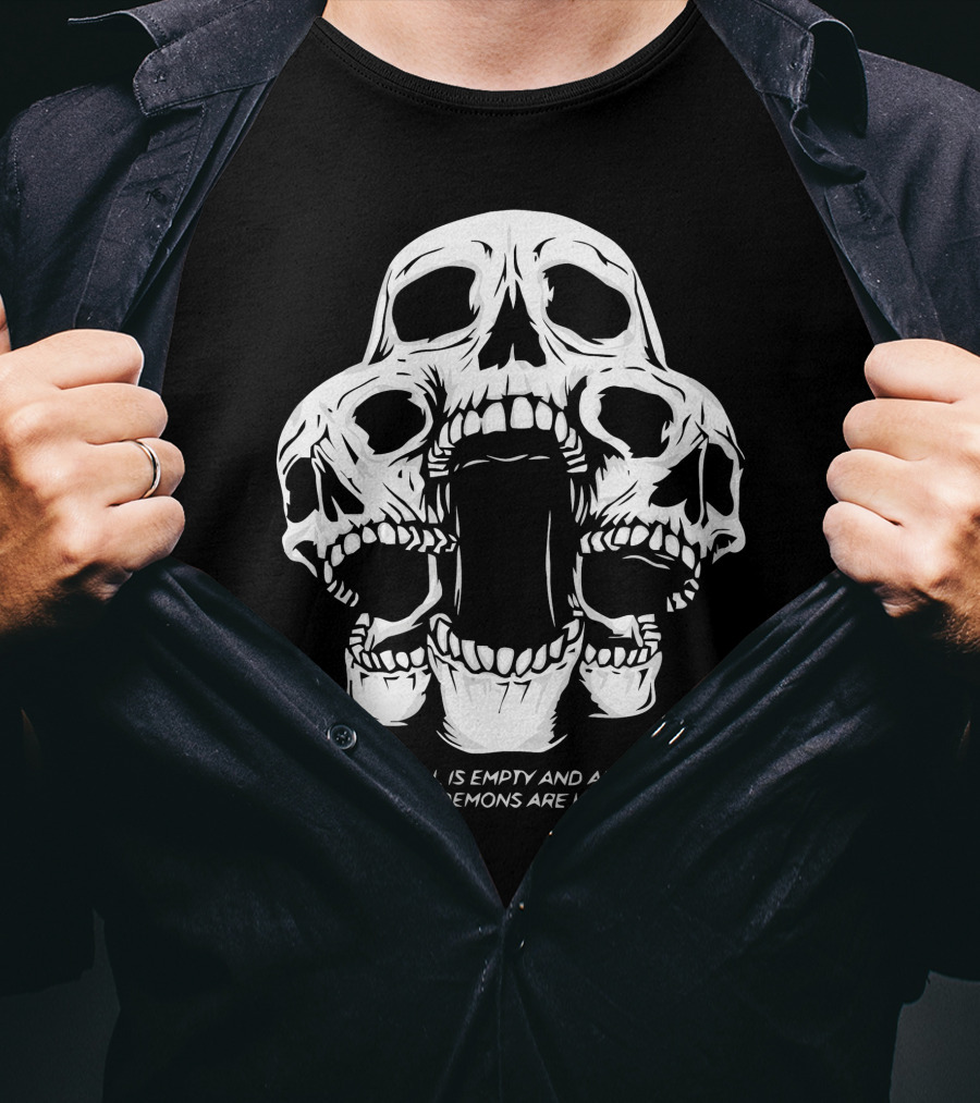 Kai Wachi Merch Skull Team Hell Is Empty And All The Demons Are Here T-Shirt