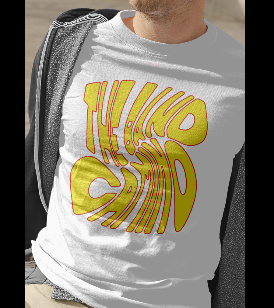 The Band Camino Groovy Textual Yellow And Red Psychedelic Style Merchandise T-Shirt