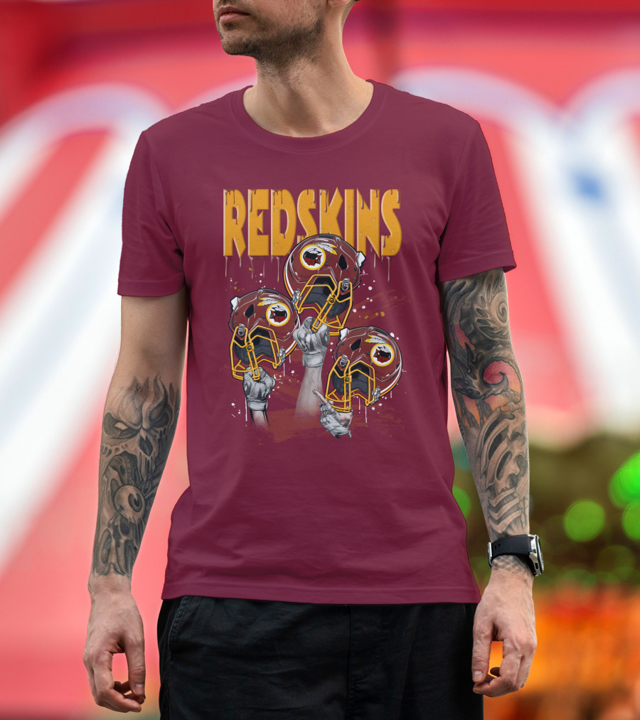 Redskins Helmets And Raised Fists T-Shirt