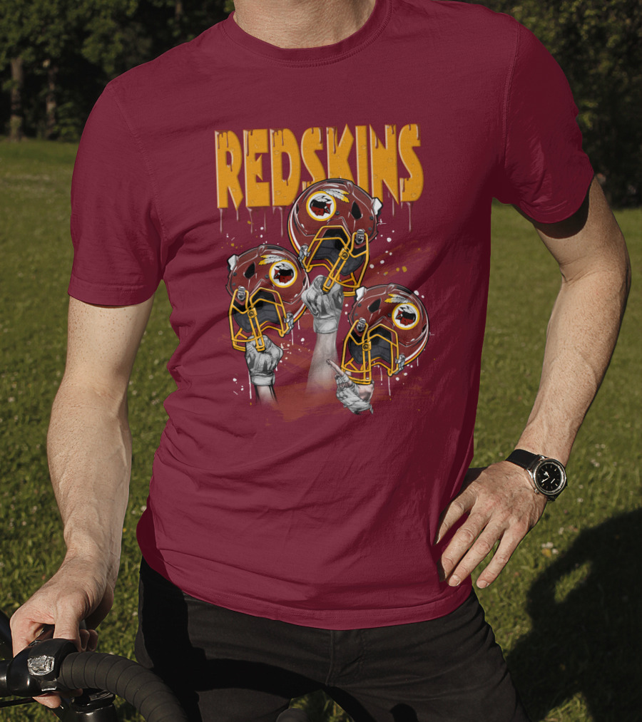 Redskins Helmets And Raised Fists T-Shirt