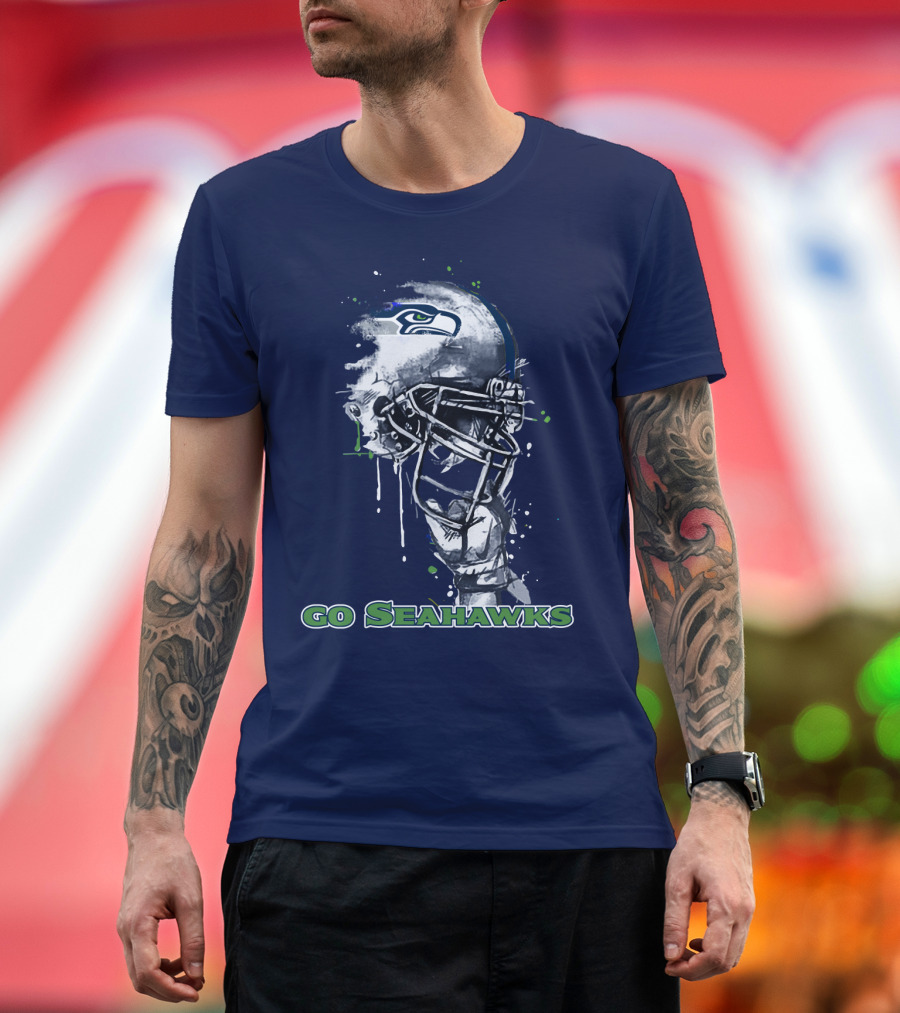Go Seahawks Seahawks Helmet T-Shirt