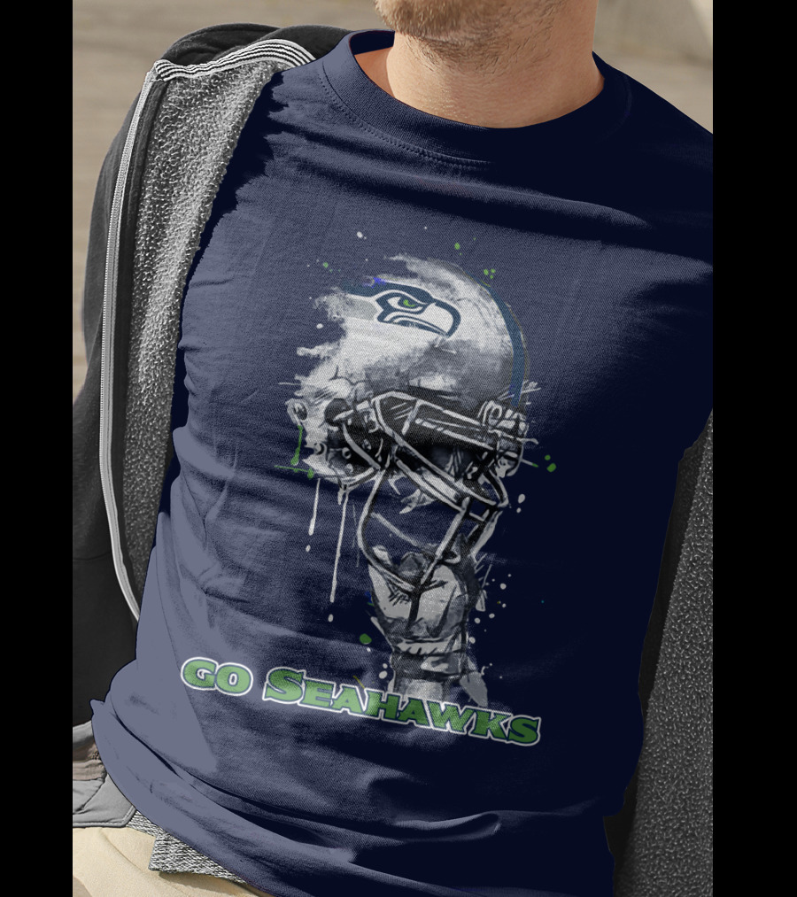 Go Seahawks Seahawks Helmet T-Shirt