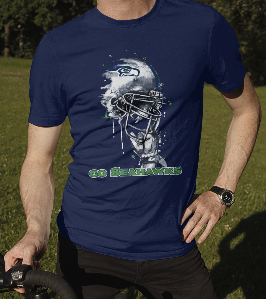 Go Seahawks Seahawks Helmet T-Shirt