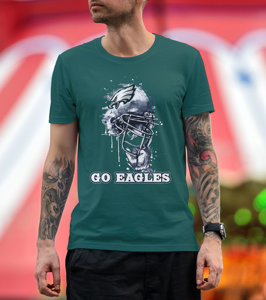 Philadelphia Eagles Helmet Go Eagles T-Shirt