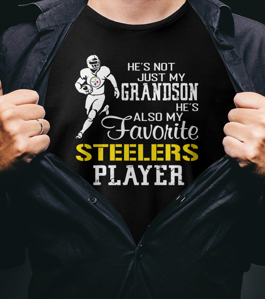 He's Not Just My Grandson He's Also My Favorite Steelers Player T-Shirt