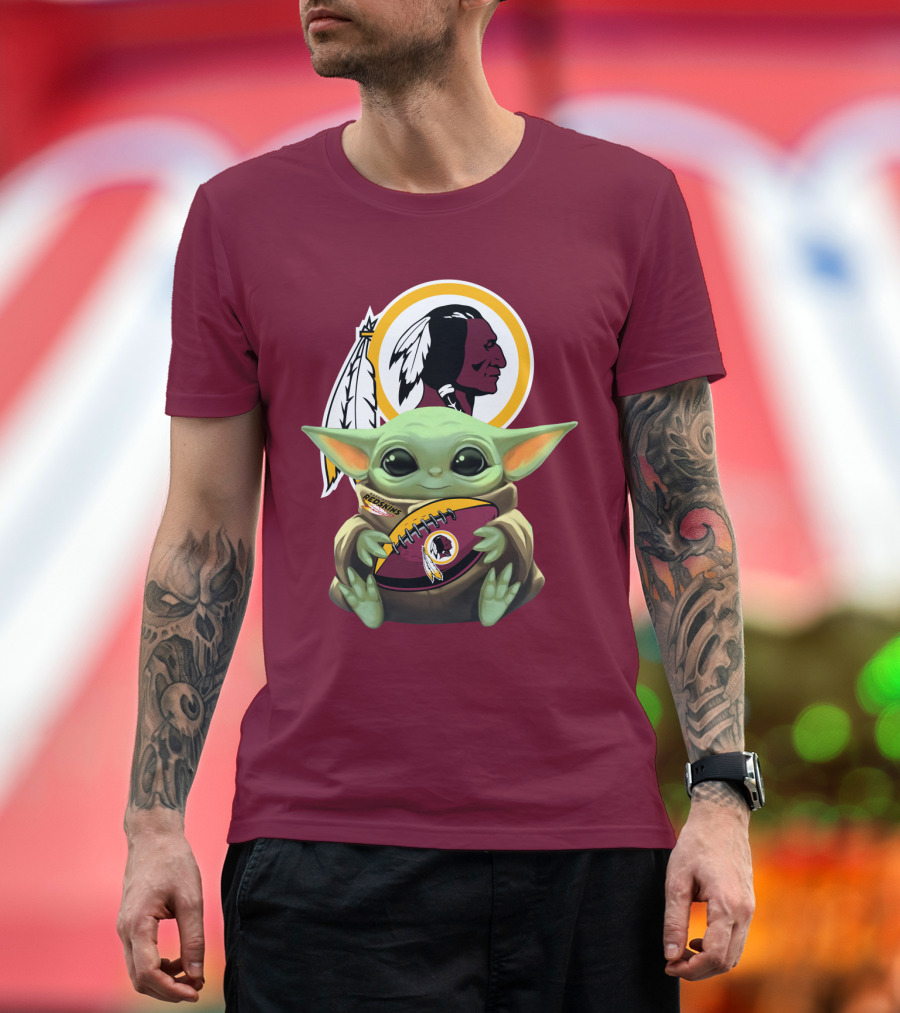 Washington Redskins Baby Yoda Football Fan Collectible T-Shirt
