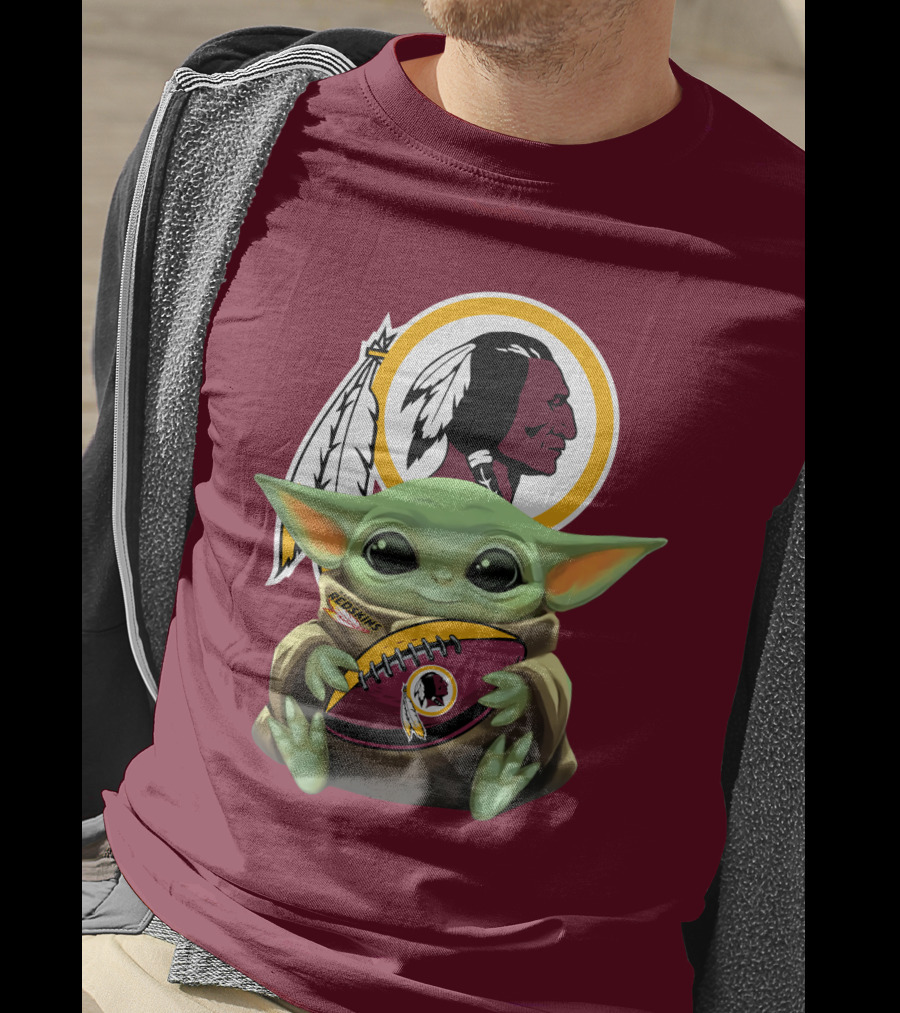 Washington Redskins Baby Yoda Football Fan Collectible T-Shirt