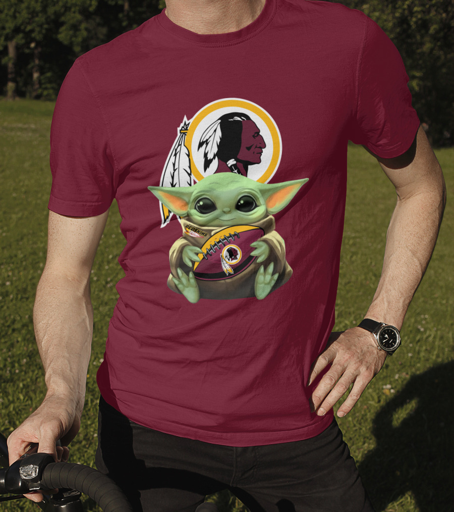 Washington Redskins Baby Yoda Football Fan Collectible T-Shirt