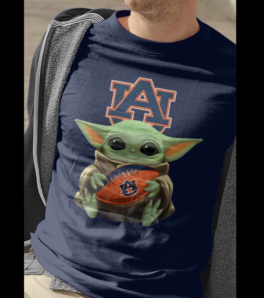 Auburn Baby Yoda Football T-Shirt