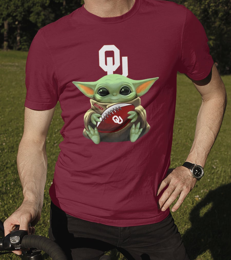 Ou Sooner Football Baby Yoda T-Shirt