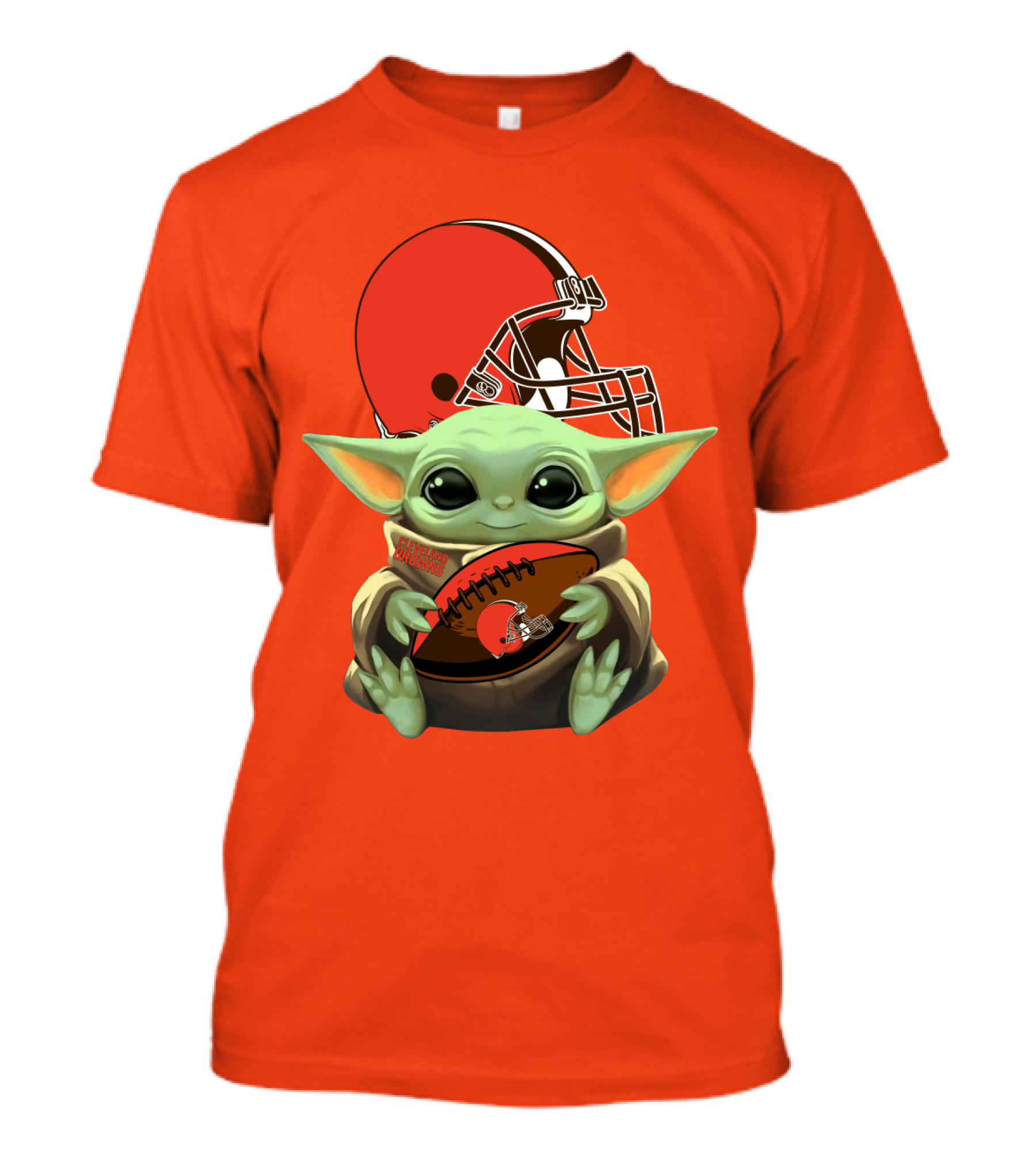 Cleveland Browns Football Baby Yoda T-Shirt