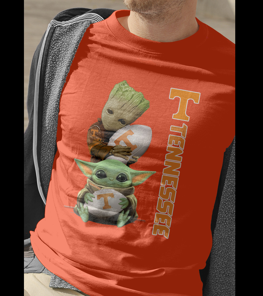Groot Baby Yoda Tennessee Football T-Shirt
