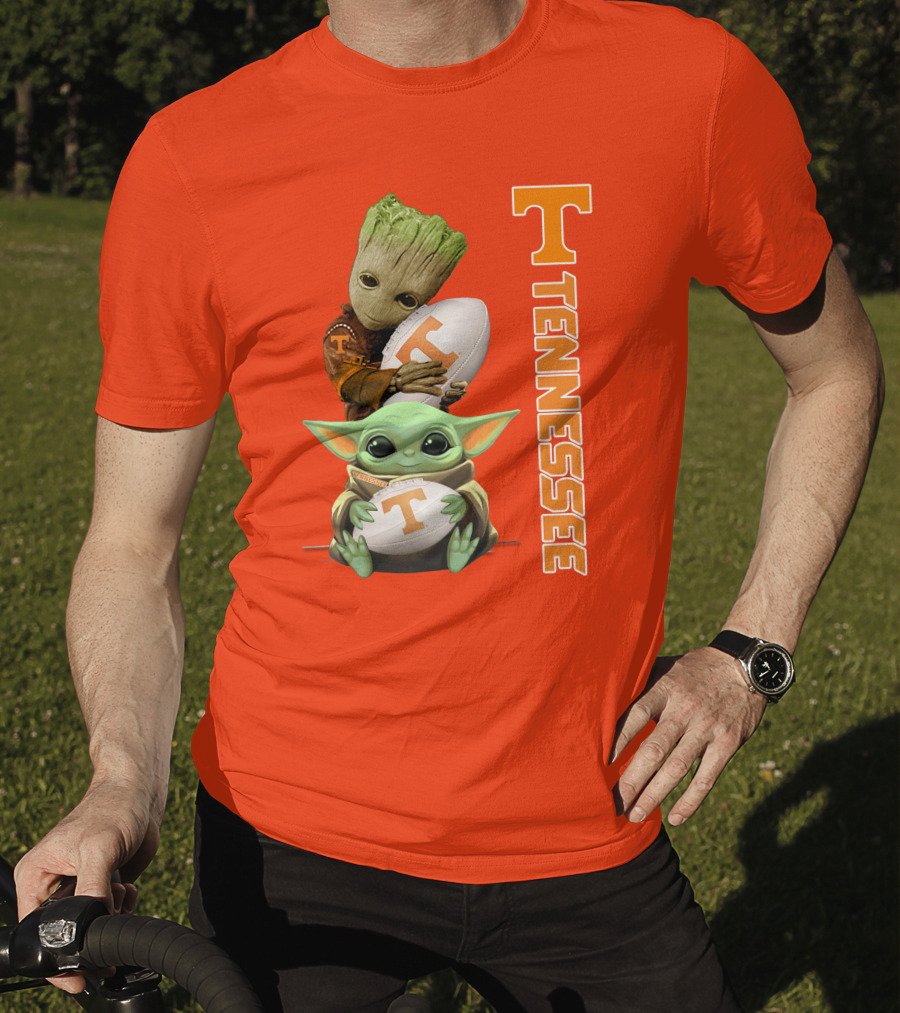 Groot Baby Yoda Tennessee Football T-Shirt