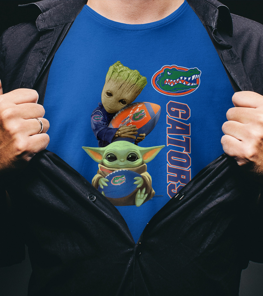 Gators Football Baby Alien And Tree Creature T-Shirt
