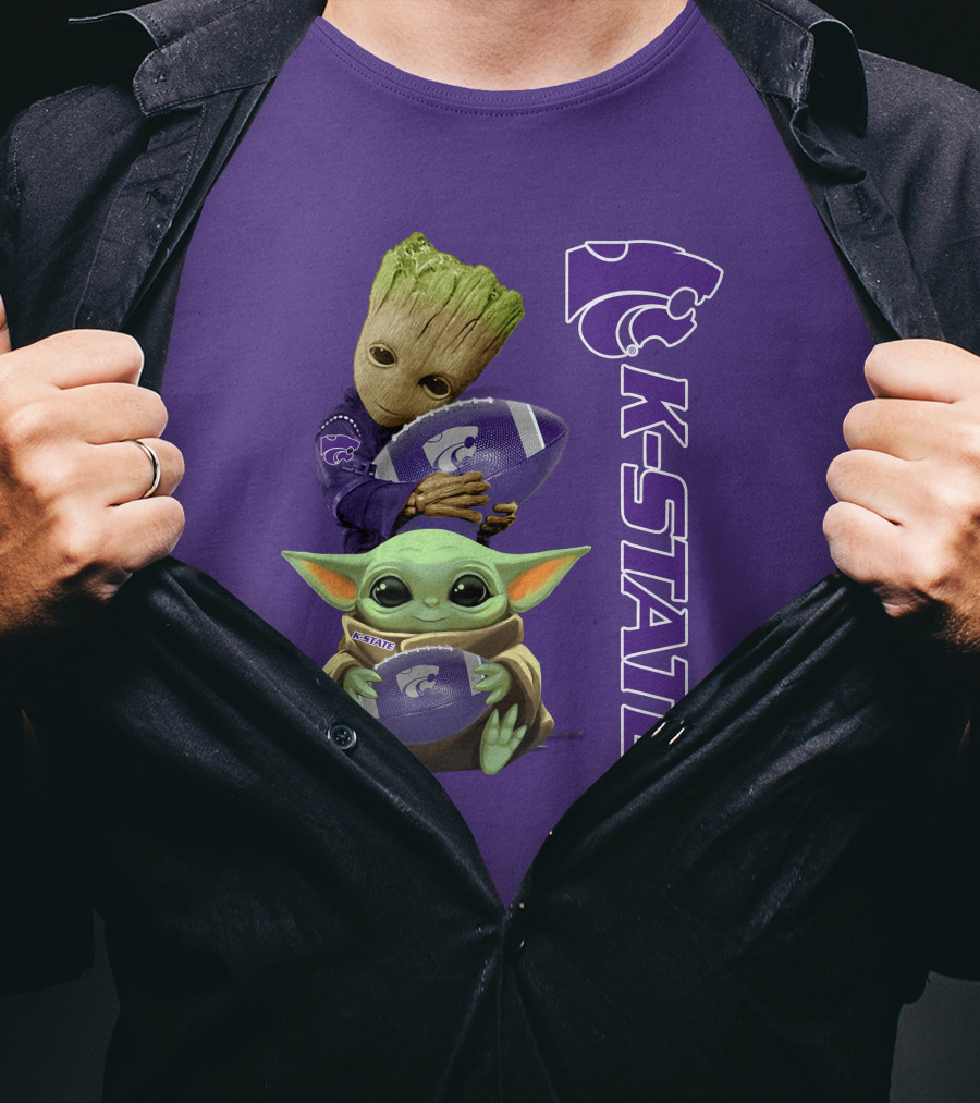 K-State Wildcats Groot Baby Yoda T-Shirt
