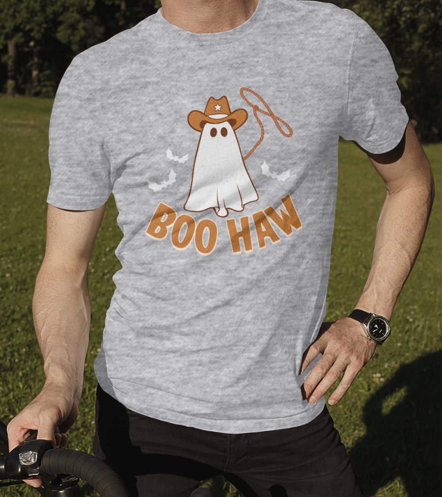 Boo Haw Western Ghost Cowboy Halloween T-Shirt