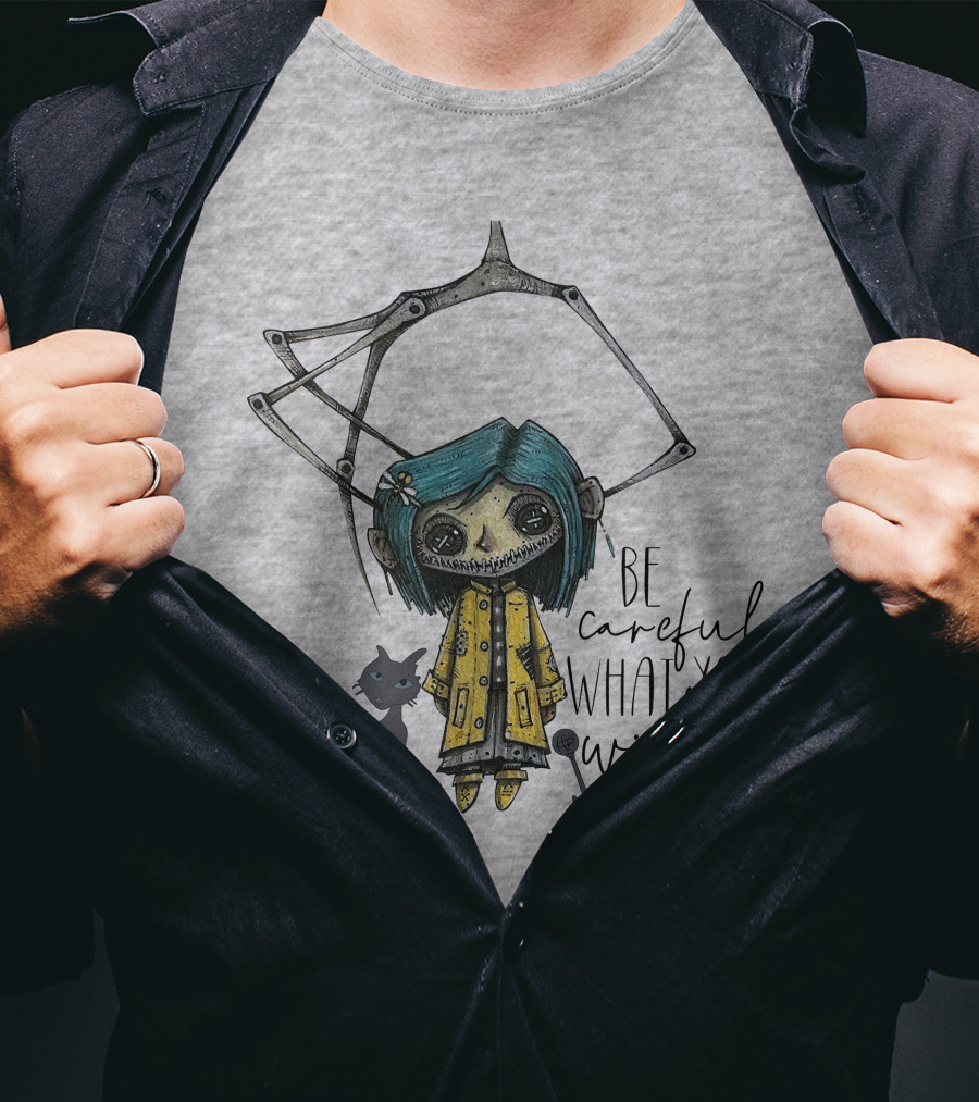 Be Careful What You Wish For Doll With Cat T-Shirt