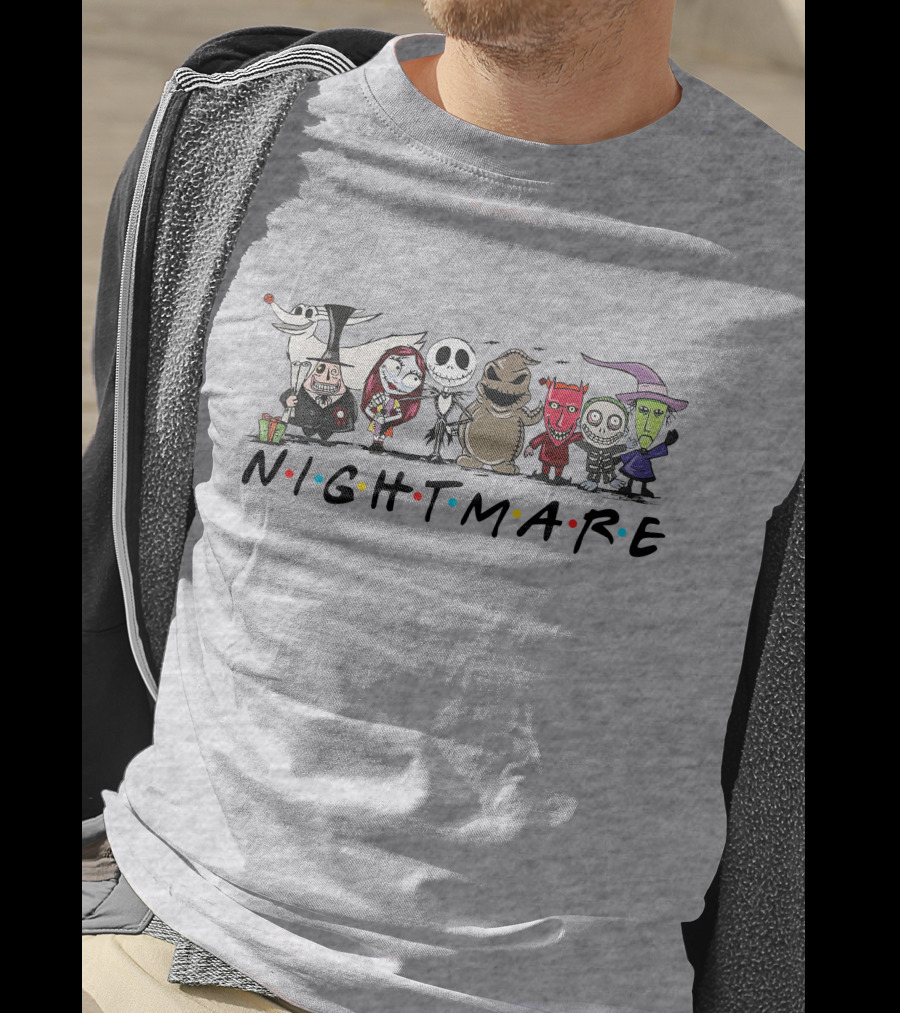 Nightmare Before Christmas Characters Halloween Friends T-Shirt