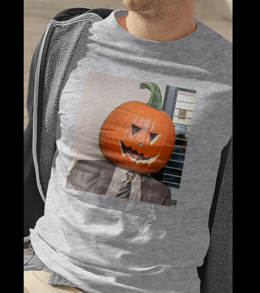 Office Halloween Pumpkin Head Costume T-Shirt