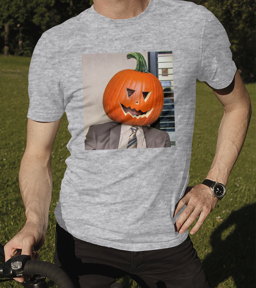 Office Halloween Pumpkin Head Costume T-Shirt