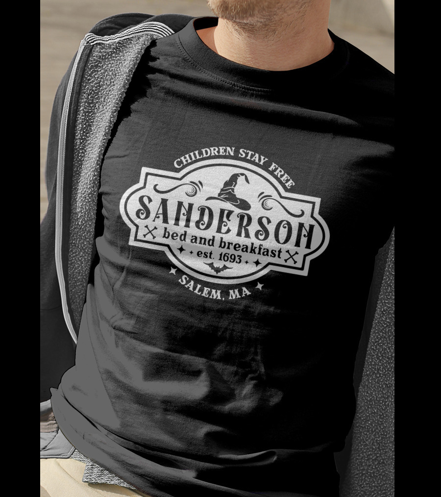 Sanderson Bed And Breakfast Children Stay Free Salem MA Halloween Est. 1693 T-Shirt