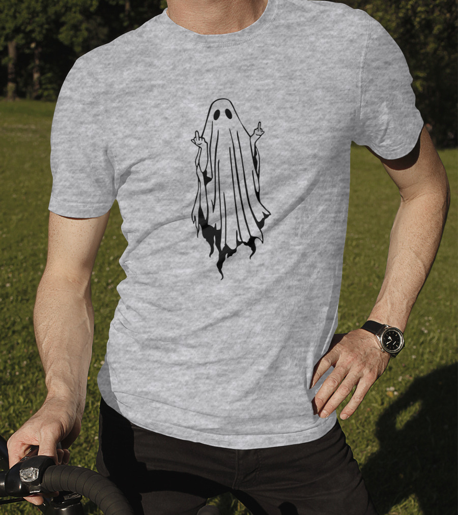 Middle Finger Ghost Gesture T-Shirt